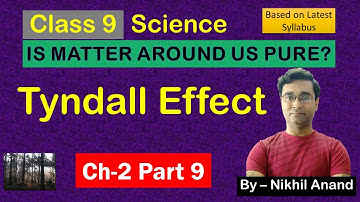 Class 9 Science | Is Matter Around Us Pure | Chapter 2 | Tyndall Effect