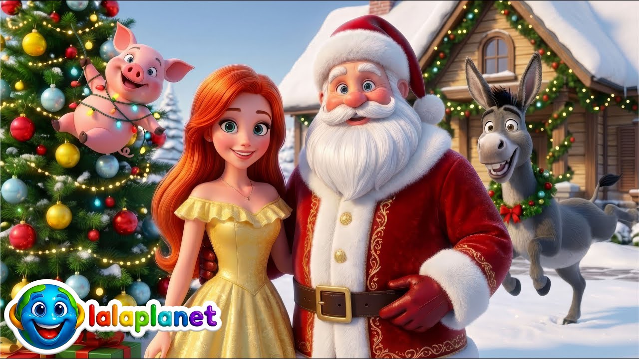 LaLaPlanet - Moș Crăciun 🎅✨ Cântecel de iarnă pentru copii 👶🏼❤️ cu Olivia Addams & Acoustic Boyz 🎁🎄