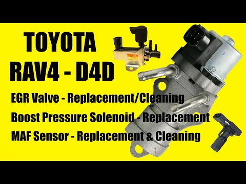 Toyota D4D EGR Valve, Boost Pressure Solenoid, MAF Sensor Corolla Avensis Previa Verso RAV4