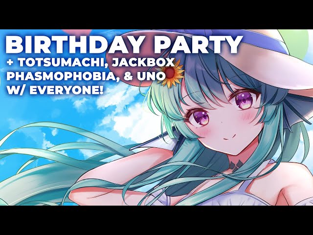 【BIRTHDAY PARTY 🎂】 TOTSUMACHI + PARTY GAMES!! 【NIJISANJI EN | Finana Ryugu】 #FinanaBirthday2022のサムネイル