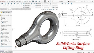 SolidWorks Advanced Surface Modeling Lifting Ring (Boundary Surface)