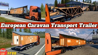 [ETS2 1.53]#free #freemod  **European Caravan Transport Trailer**