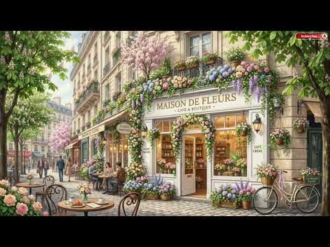 Paris Cafe Ambience by the Seine 🥖 Soothing Instrumental Guitar & Accordion Melodies