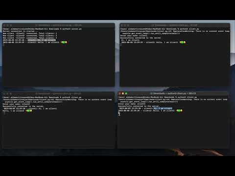 Asynchronous Chat Server and Client  Demo using asyncio and websockets Python libraries