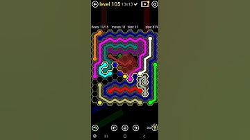 How To Solve Flow Free Hexes Tangle Pack Level 105 13x13 Hrd Board Walk Through Solution Walkthrough