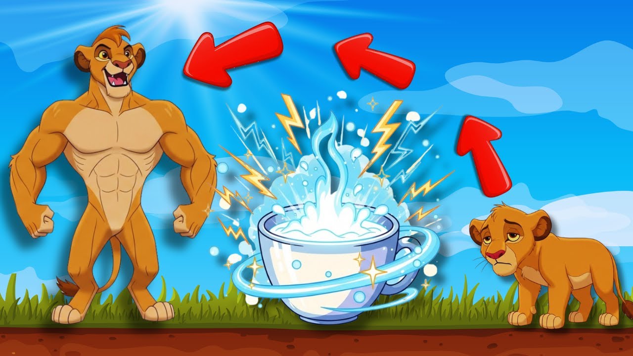 حدوتة الأسد سيمبا ملك الغابة واللبن السحري | حواديت قبل النوم | قصص أطفال بالعامية |حواديت مع لى لى