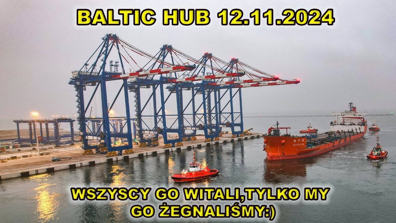 Baltic Hub 12.11.2024.Statek,który przywiózł suwnice wypłynął z portu
