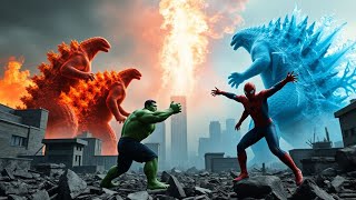 Godzilla 🔥 VS Hulk & Godzilla Ice VS Spider-Man PS4 #2