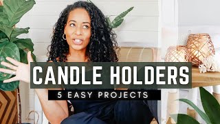 How to DIY Candle Holders | 5 EASY CANDLE SLEEVES