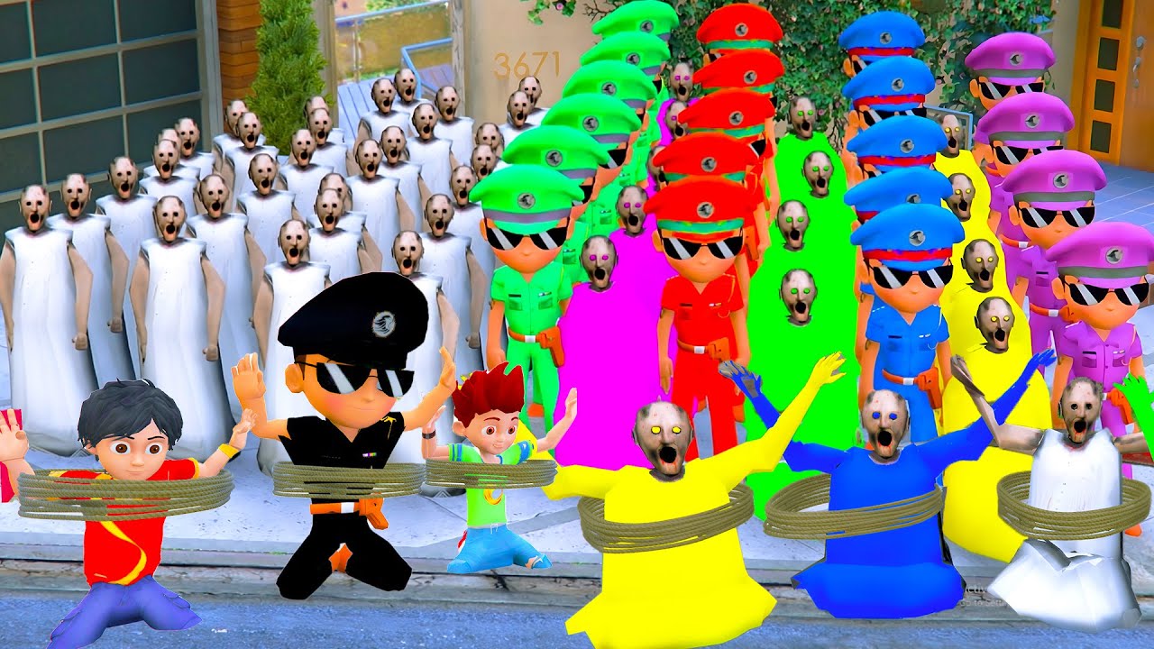 🤯😡1000 Little Singham Kicko Shiva Save Shinchan From Granny Trouble 🤣 in GTA 5 GTA5 Gameplay