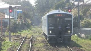 「車内から撮影」819系普通列車香椎行き　雁ノ巣駅到着！