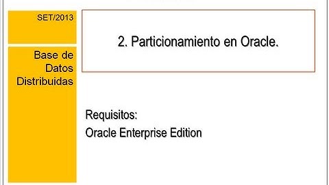 Particionamiento en Oracle