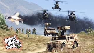 USA Fighter Jets &amp; Irani Helicopters Attack on Israeli Military Convoy &amp; Airport of Tel-Aviv - GTA 5