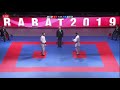 Karate 1 Rabat 2019. Bronze Medal Match: ZABIOLLAH POORSHAB (IRA) vs. UGUR AKTAS (TUR)