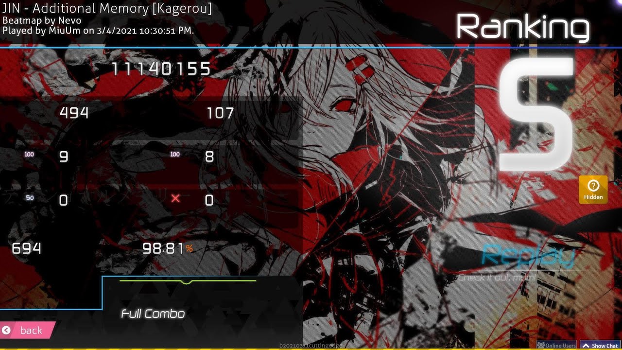 Additional Memory - [Kagerou] + HD | 98.81% 274 pp | 5.87 ⭐ FC