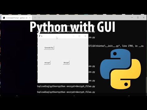 encrypt and decrypt files in python with GUI demonstration - YouTube