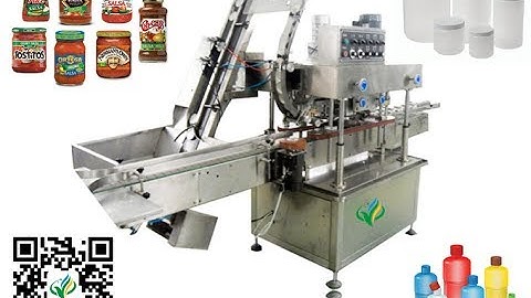 Automatic jar capping machine in-line cap screwing equipment with elevator