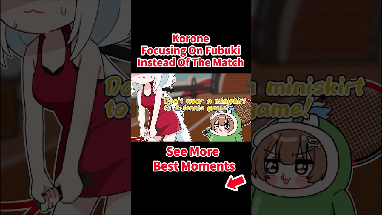 Korone focusing on Fubuki instead of the match【Hololive AnimationClip/ENG sub】