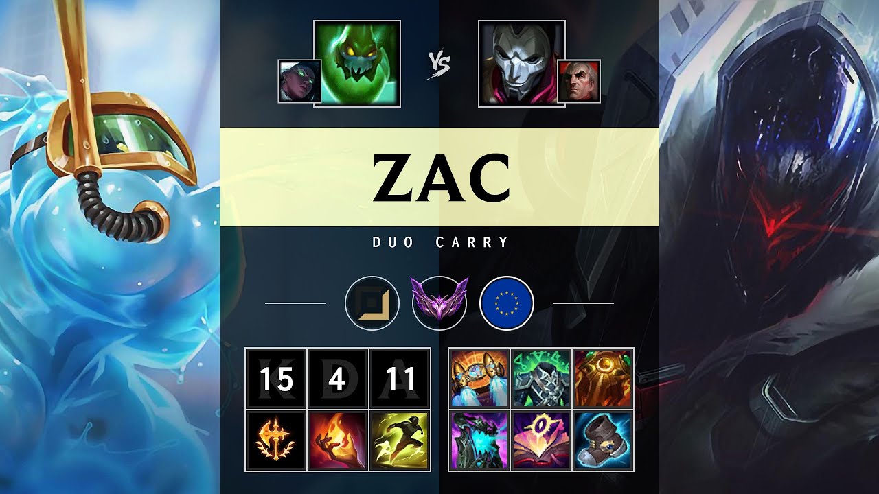 Zac Carry vs Jhin - EUW Master Patch 25.21