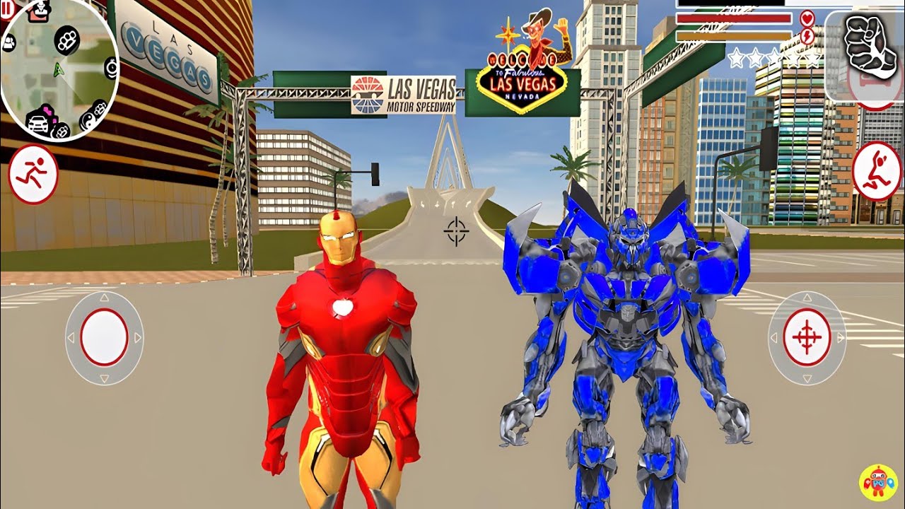 Süper Kahraman Demir Adam - Iron Rope Hero Vegas City Robot World #56 ...