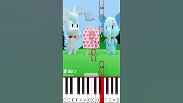 Smiling Critters Song Cute version (@ssielstudio) - Octave Piano Tutorial