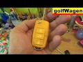 Vw golf 5 how to replace the key cover restoration remote control key chip extract 100 detailed