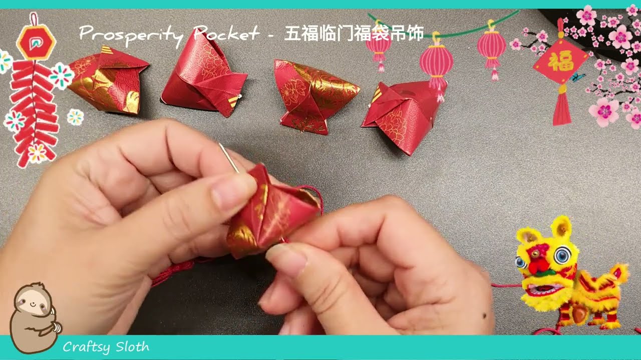Red packet Angpow decoration tutorial Chinese New Year Decoration Ideas 2026 | Lantern 五福临门福袋