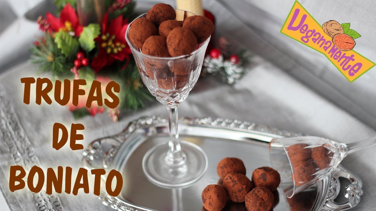 🎄 TRUFAS DE BONIATO Y CHOCOLATE para esta NAVIDAD DE 2019 🎄| Veganamente