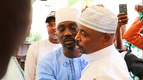 Touching! See How Mc Oluomo Hugs And Consoles Pasuma At His Mother’s Burial