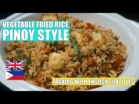 Vegetable Fried Rice - Pinoy Style Fried Rice - Filipino Rice - Easy veg Rice