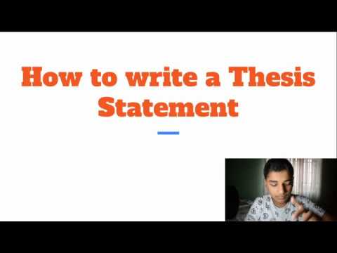 how to write thesis statement youtube