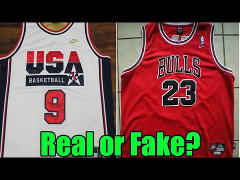 REAL VS FAKE NBA JERSEYS - YouTube