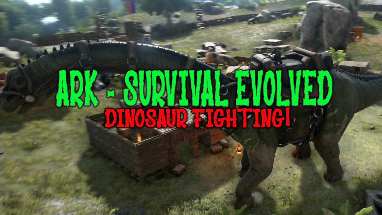 ARK Survival Evolved - Dinosaur Fighting! - YouTube
