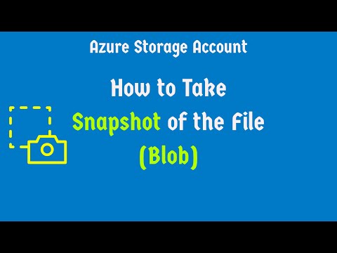 Azure Storage Account - Azure Blob Storage Snapshots