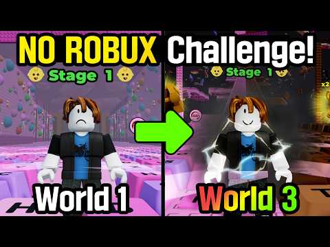 From Noob to World 3 Without Robux! (+1 Speed Keyboard Escape)