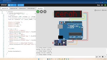 Membaca Sensor LDR dan Menampilkan Status di LED DOT Matrix SIMULATOR WOKWI #runningtext #wokwi