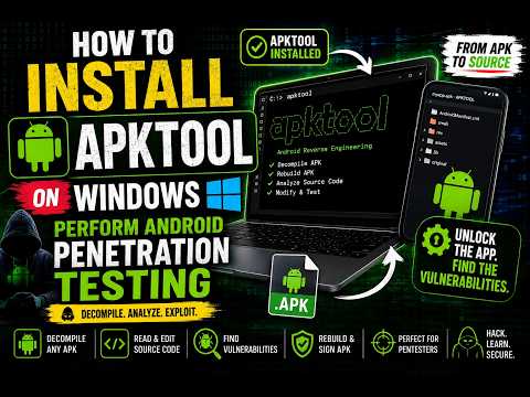 How to Install APKTool on Windows (2026) | Android Penetration Testing Tutorial
