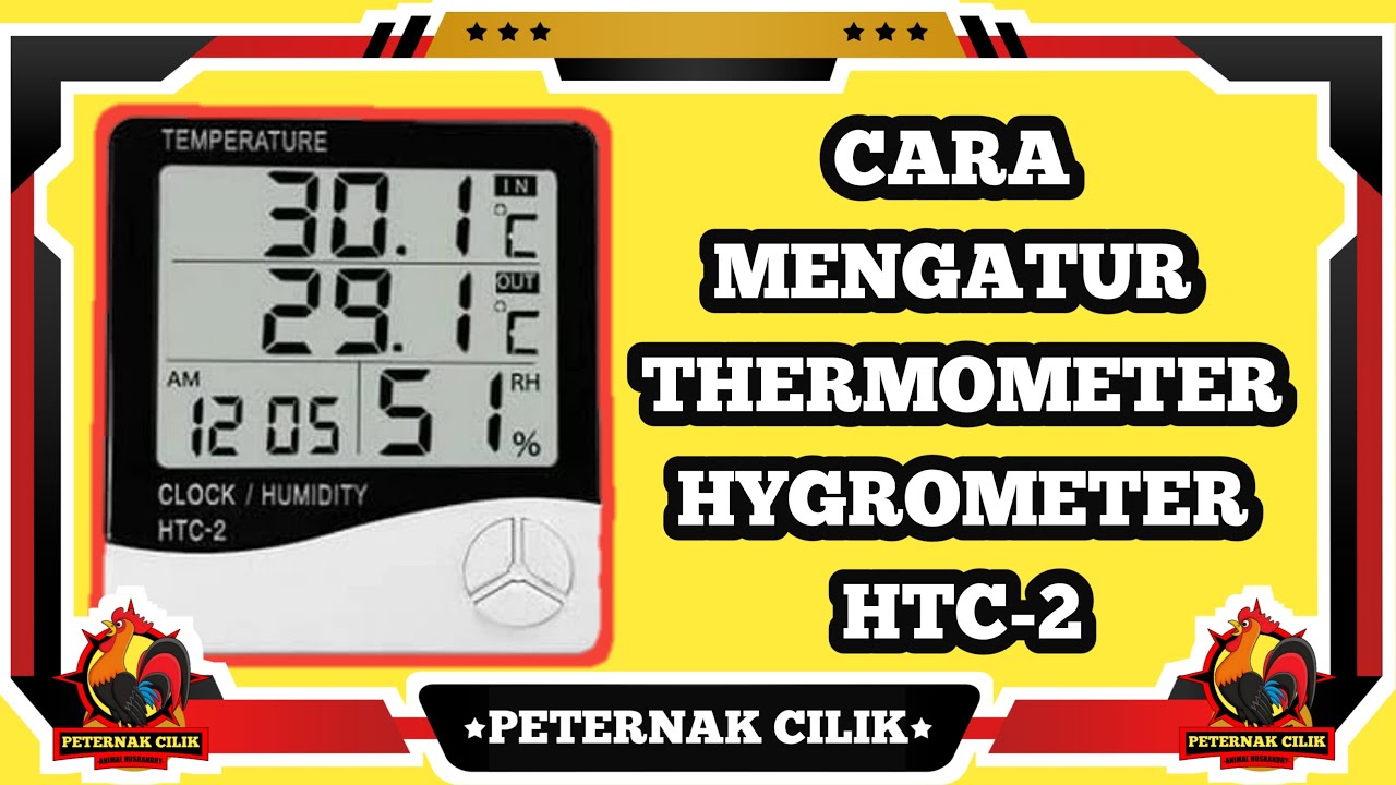 Cara Mengatur atau Setting Thermometer Hygrometer HTC2 How to Set The