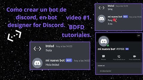 Como crear un bot en discord Bot Designer For Discord | Video #1