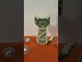 кошка за 1 доллар. Как сделать кошку из одного доллара. Как сделать котёнка из бумаги.