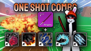 RENGOKU ONE SHOT COMBO WITH BEST V2 MELEE | Blox Fruits | 30M Bounty