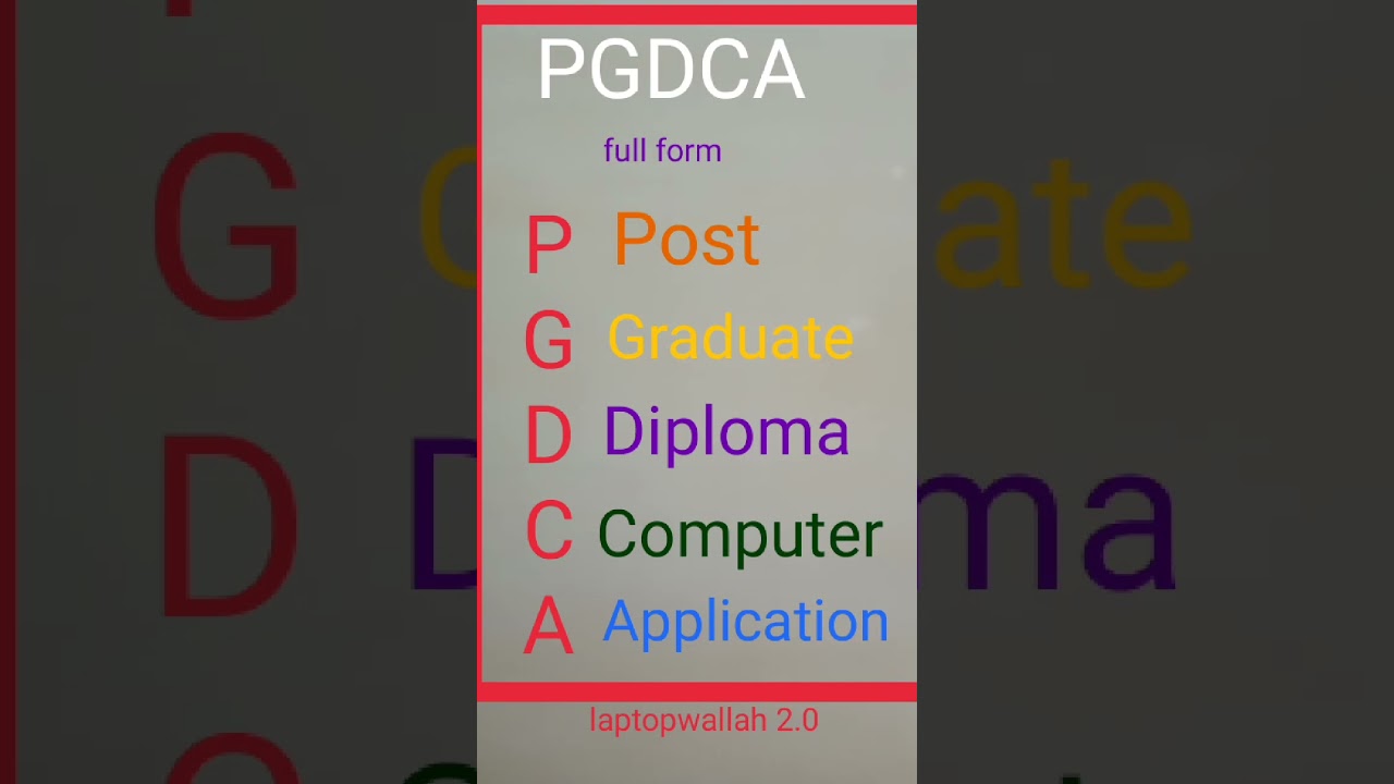 #PGDCA