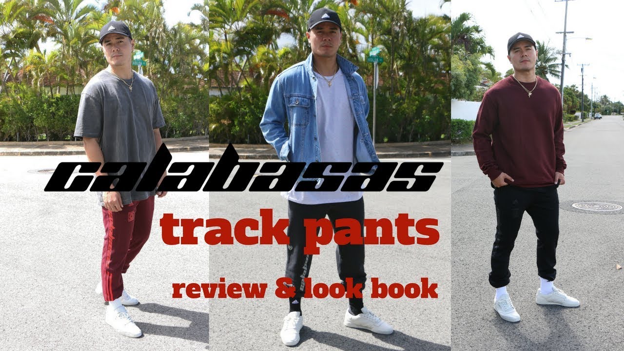 YEEZY CALABASAS TRACK PANTS RARE SWEATPANTS REVIEW AND WITH YEEZY POWERPHASE - YouTube
