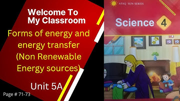 Afaq sun series class4 science unit 5A Forms of energy and energy transfer I solved activities