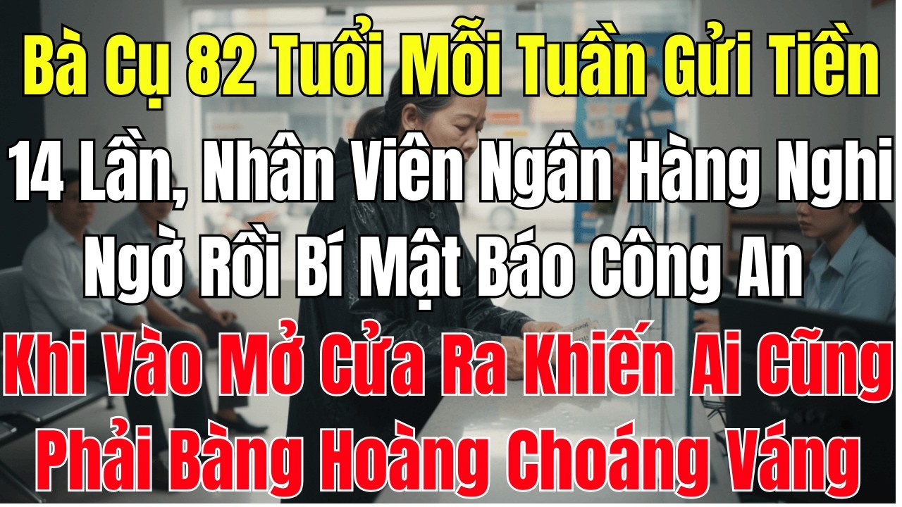 Bà cụ 82 Tuổi Một Tuần Gửi Tiền 14 Lần, Nhân Viên Ngân Hàng Báo Công An  Khi Cửa Mở Ra, Khiến Ai...