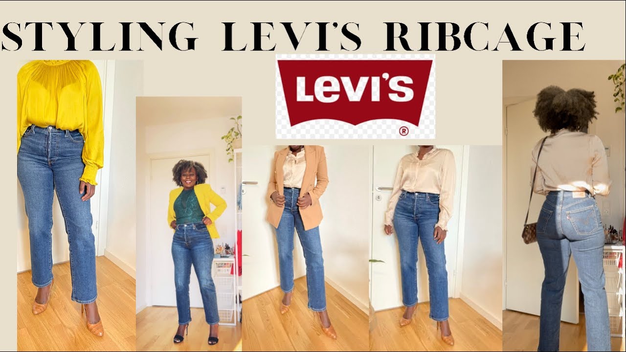 HOW TO STYLE LEVI'S RIBCAGE //PETITE WOMEN //OVER 40 STYLES - YouTube