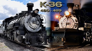 Rio Grande K-36 Steam Locomotives: 480 - 489