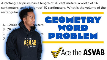 ASVAB Arithmetic Reasoning - Geometry Word Problem Example (Volume)