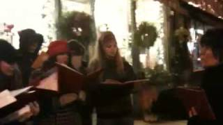 Nyack  HS Advanced Choir Caroling in Downtown Nyack--12/10