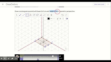 Rectangular pyramid in isometric perspective – GeoGebra